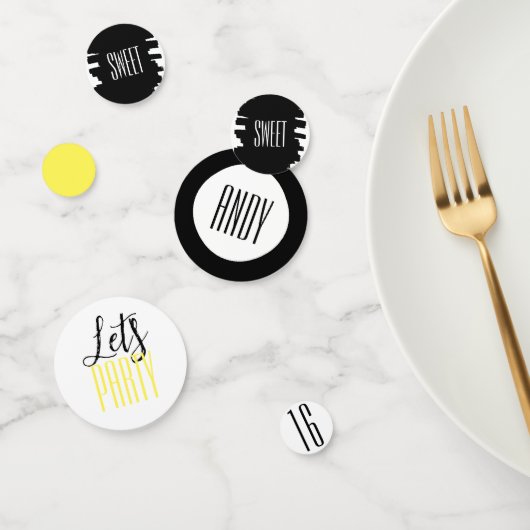 Moderne 16e verjaardagsfeestje Confetti decor (Groep)