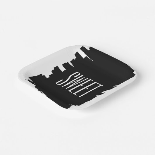 Moderne 16e verjaardagsfeestje papieren borden papieren bordje (Gebogen)