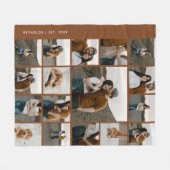 Moderne 17 bewerkbare kleuren voor fotocollage fleece deken (Voorkant (Horizontaal))