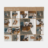 Moderne 17 bewerkbare kleuren voor fotocollage fleece deken (Voorkant (Horizontaal))