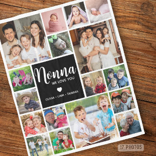 Moderne 17 Foto Collage Nonna We Love You Wit Fleece Deken