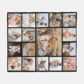 Moderne 17 Fotocollage Fleece Deken (Voorkant (Horizontaal))
