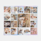 Moderne 17 Fotocollage Zachte fleece deken (Voorkant (Horizontaal))