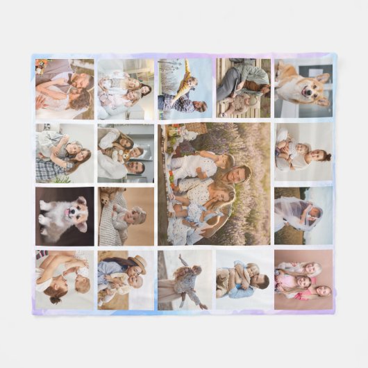 Moderne 17 Fotocollage Zachte fleece deken (Voorkant (Horizontaal))