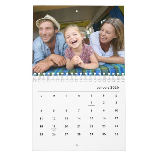 Moderne 17 foto's Bold Typography 2026 Kalender (Jan 2026)