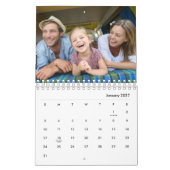 Moderne 17 foto's Vette typografie 2027 Kalender (Jan 2027)