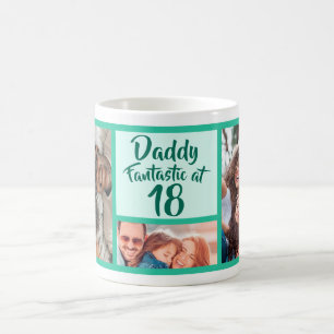 Moderne 18e verjaardag Papa verjaardagfoto Koffiemok
