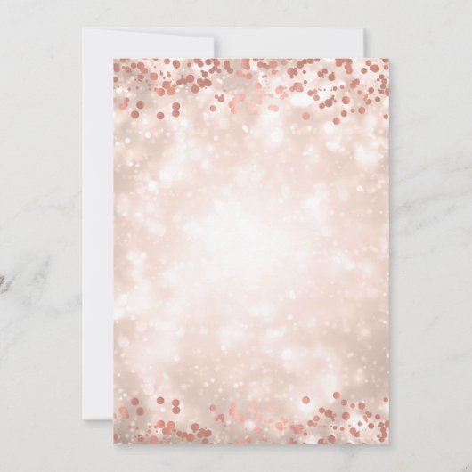 Moderne 18e verjaardag Roos Gold Sparkle Kaart (Achterkant)