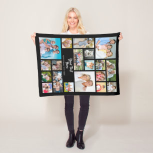 Moderne 19 Aangepaste kleuren voor foto-Collage Fleece Deken