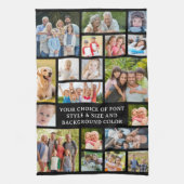 Moderne 19 Aangepaste kleuren voor foto-Collage Theedoek (Verticaal)