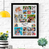Moderne 19 Aangepaste kleuren voor fotoCollage Poster