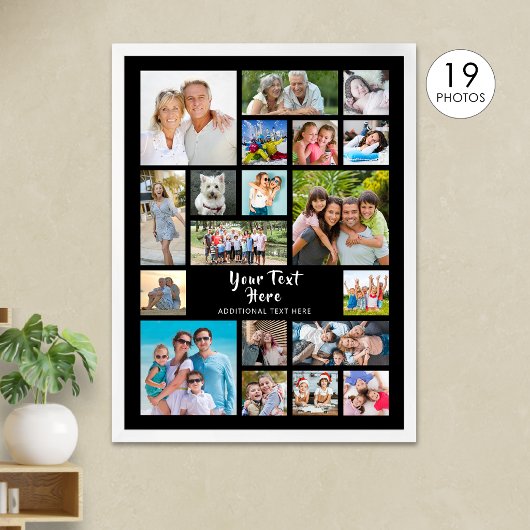 Moderne 19 Foto Collage Aangepaste Kleur Persoonli Poster