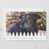 Moderne 1-foto-collage Aanpasbare Kerstkaart (Voorkant)