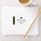 Moderne 1 Foto Goud Zwart Afstuderen Toespraak Etiket (Insitu)