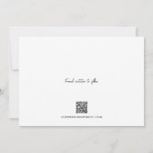 Moderne 1 Foto QR Code Trouwwebsite Kaart (Achterkant)