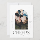 Moderne 1 foto-typografie zwart-wit Kerstmis (Voorkant)