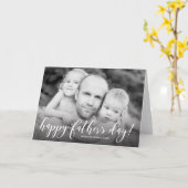 Moderne 1-foto-Vaderdag Kaart (Gele Bloem)