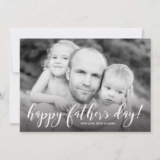 Moderne 1-foto-Vaderdag Kaart (Voorkant)