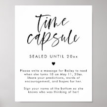 Moderne 1-jarig capsule-teken