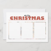 Moderne 1 of 3 foto met prettige kerstbegroeting (Voorkant)