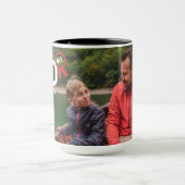 Moderne #1 papa foto gepersonaliseerde naam vaders mok (Midden)