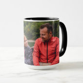 Moderne #1 papa foto gepersonaliseerde naam vaders mok (Voorkant rechts)