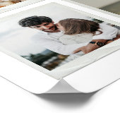 Moderne 1e Jubileum Custom Photo Collage Poster (Hoek)