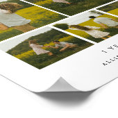 Moderne 1e verjaardag Foto Collage Koppel Aangepas Poster (Hoek)