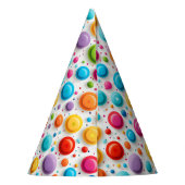 Moderne 1e verjaardag Polka Dots Regenboog Kleuren Feesthoedjes (Achterkant)