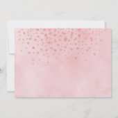 Moderne 1e Verjaardag Roze Confetti Ballon Script Kaart (Achterkant)