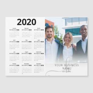 Moderne 2020-kalender foto bedrijfstipografie