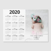 Moderne 2020 kalender foto familie typografie (Voorkant)
