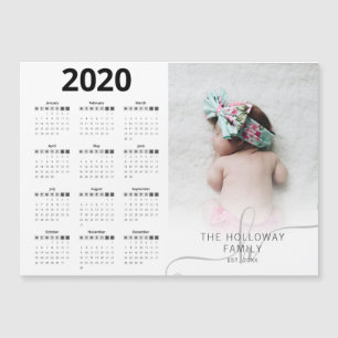 Moderne 2020 kalender foto familie typografie