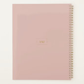 Moderne 2022 Blush Kleur Blok Maandelijkse/Weekeli Planner (Achterkant)