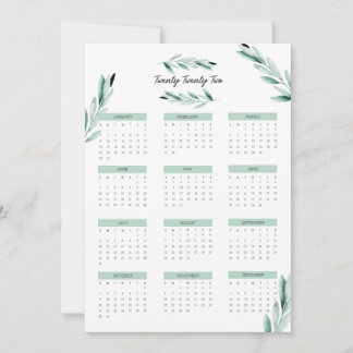 Moderne 2022 Full Year Calendar Minimalistische Ka