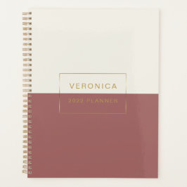 Moderne 2022 Terracotta Maandelijks/Weekelijks Planner