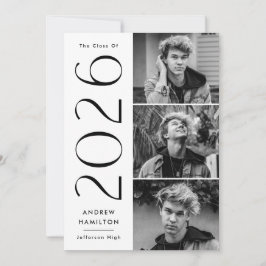 Moderne 2023 3 Foto Afstudeerfeest Kaart