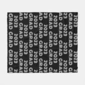 Moderne 2023 Afstudeerder Typografie Fleece Deken (Voorkant (Horizontaal))