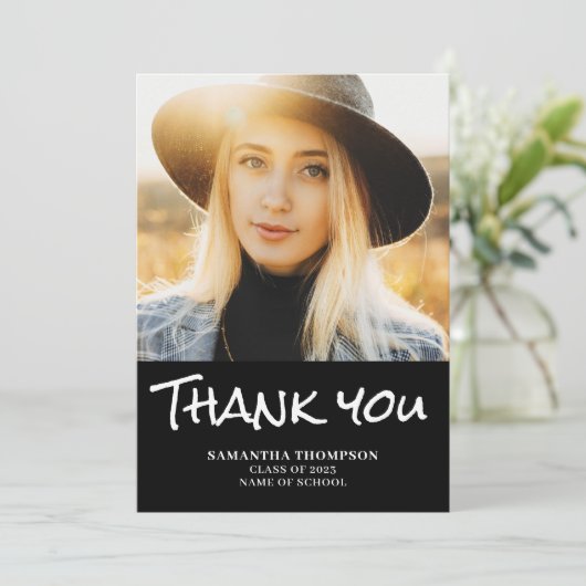 Moderne 2023-Afstuderen fotoplatte kaart - Harteli (Staand voorkant)