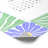 Moderne 2024 geometrische bloemenpatroon kalender poster (Hoek)
