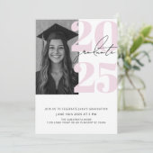 Moderne 2025 afstudeerfeest | elegant kaart (Staand voorkant)