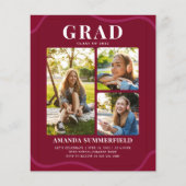 Moderne 2025 Bourgondië Afstudeerder Foto Afstudee (Voorkant)