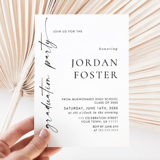 Moderne 2025 FOTO Graduation Party Uitnodiging