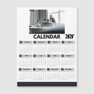 Moderne 2025 Kalender Bedrijf Fotomagneet