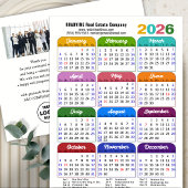 Moderne 2025 Kalender Bedrijfsfoto Logo Kleurrijk Feestdagenkaart