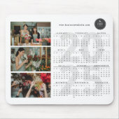 Moderne 2025 Kalender Nieuwjaar Minimalist 3 Foto Muismat (Voorkant)