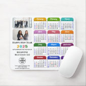 Moderne 2025 Kalender Zakelijke Foto Logo Kleurrij Muismat (Met muis)