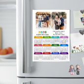 Moderne 2025 Kleurrijke Kalender 2 Foto Magnetisch