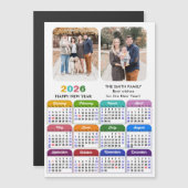 Moderne 2025 Kleurrijke Kalender 2 Foto Magnetisch (Voorkant / Achterkant)