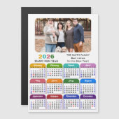 Moderne 2025 Kleurrijke Kalender Foto Magnetisch (Voorkant / Achterkant)